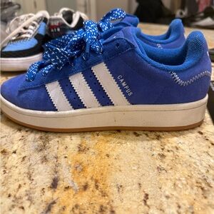 Adidas Kids Campus Royal Blue and White Sneakers